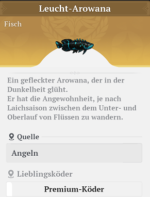 Fisch: Leucht-Arowana Köder: Premium Köder